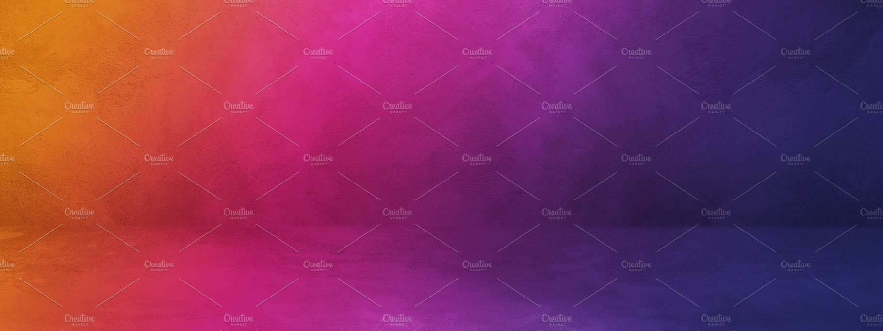 Empty Dark colorful concrete interior background banner cover image.