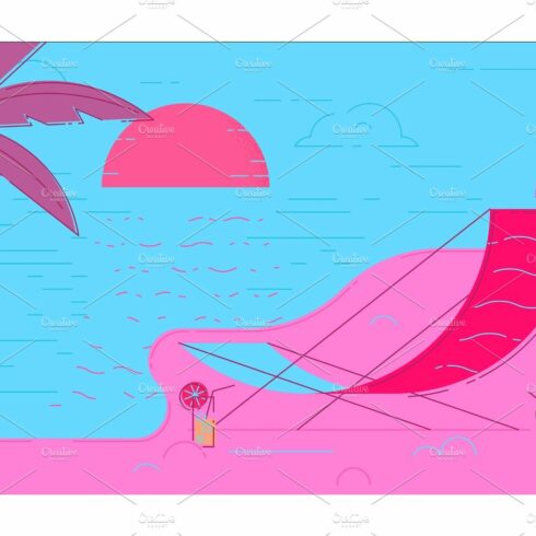 Beach Summer Vector Illustration cover image.