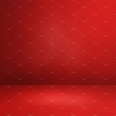 Empty red concrete interior background cover image.