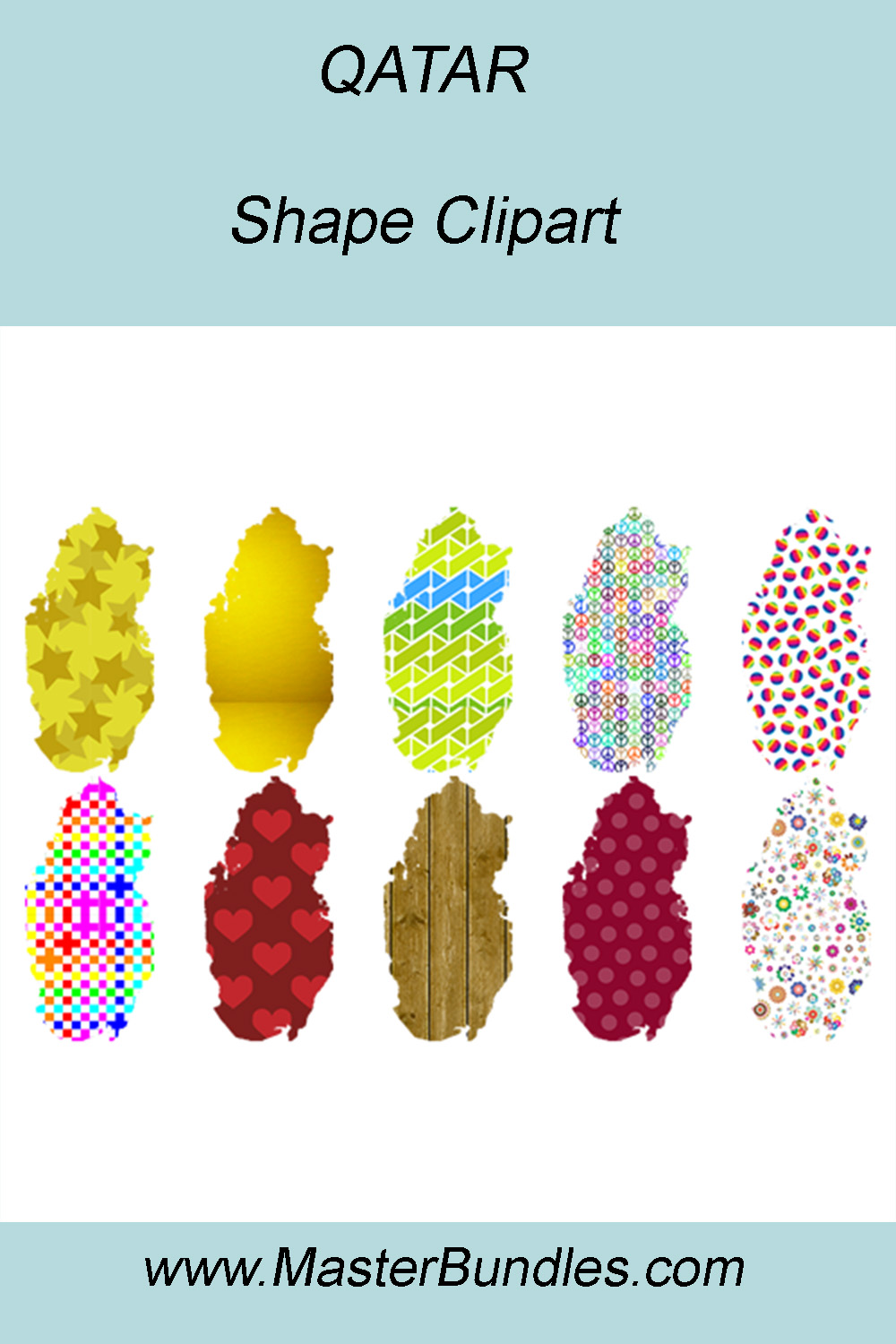 QATAR SHAPE CLIPART ICONS pinterest preview image.