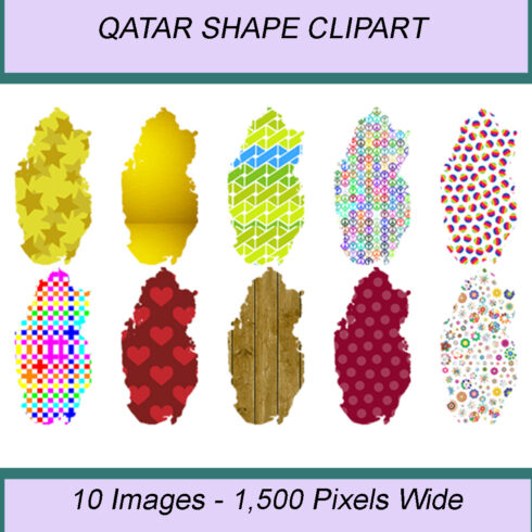QATAR SHAPE CLIPART ICONS cover image.