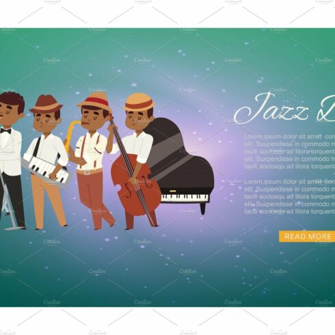 Jazz band with cartoon characters cover image.
