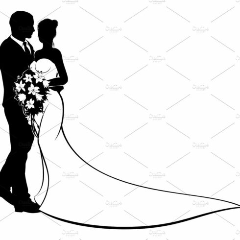 Bride and Groom Silhouette Wedding Concept cover image.