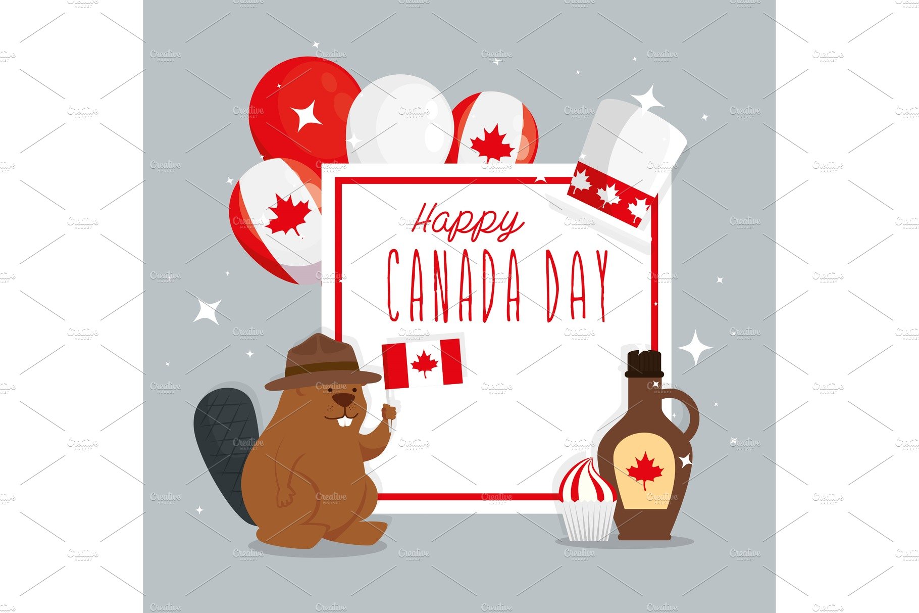 happy canada day with beaver and – MasterBundles