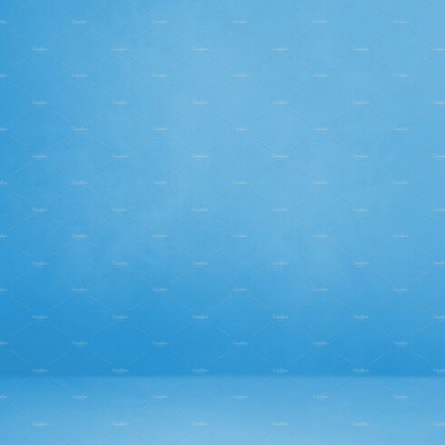 Empty blue concrete interior background cover image.