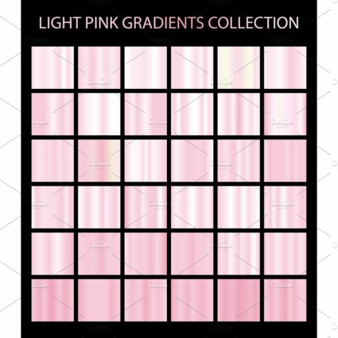 36 vector light pink color gradients cover image.