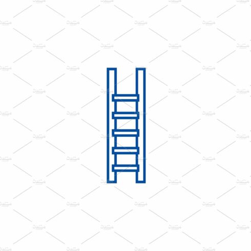 Ladder,stairs line icon concept cover image.