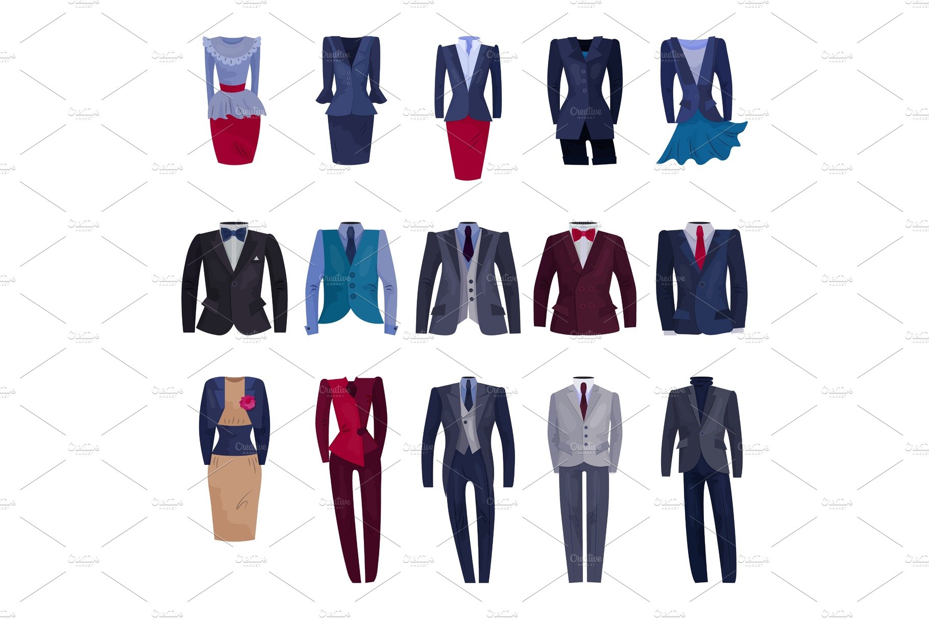 Business suit vector businessman or cover image.