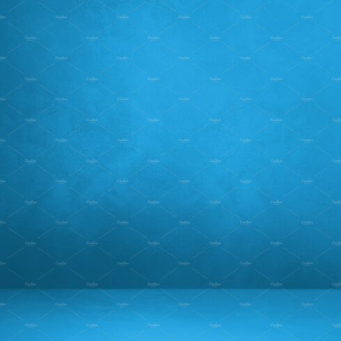 Empty blue concrete interior background cover image.