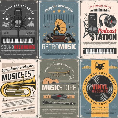 Music and sound recording posters cover image.