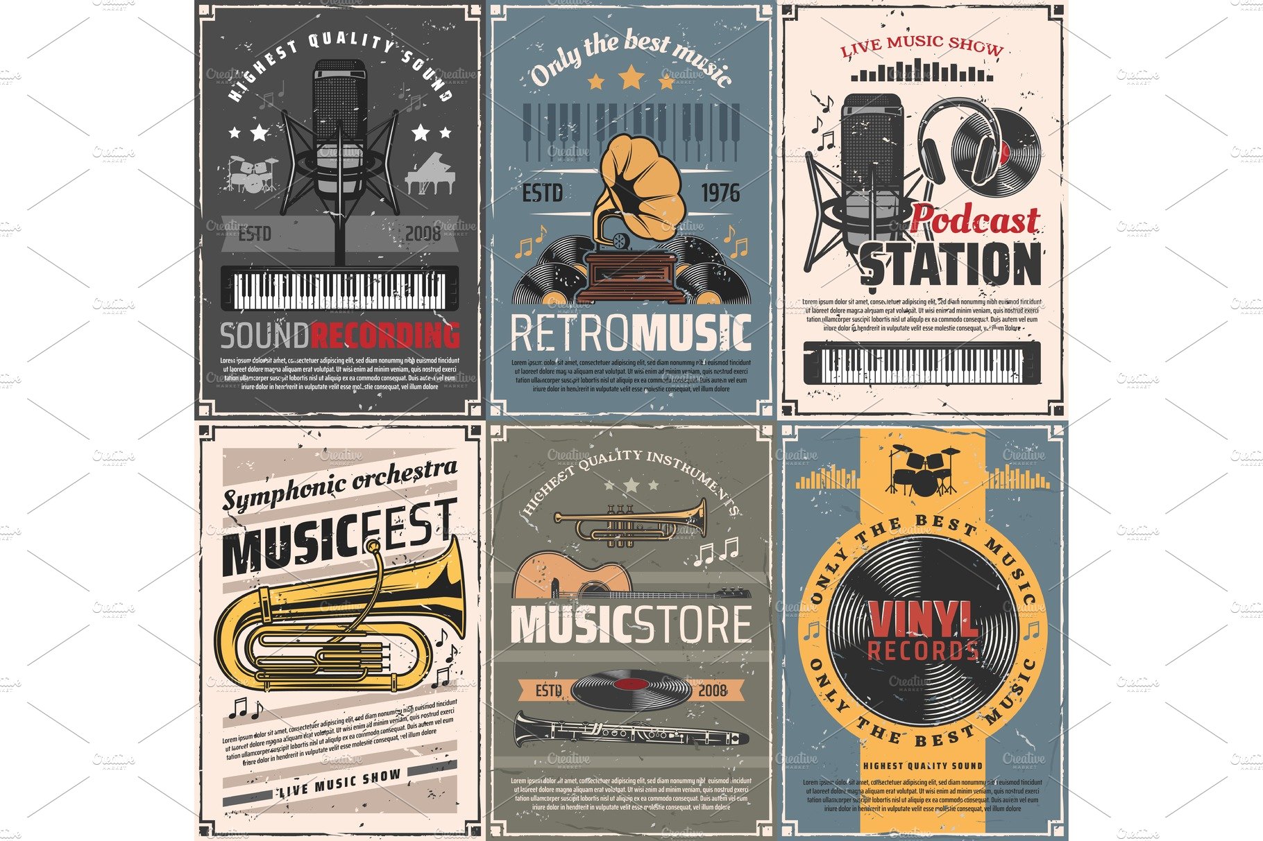 Music and sound recording posters cover image.