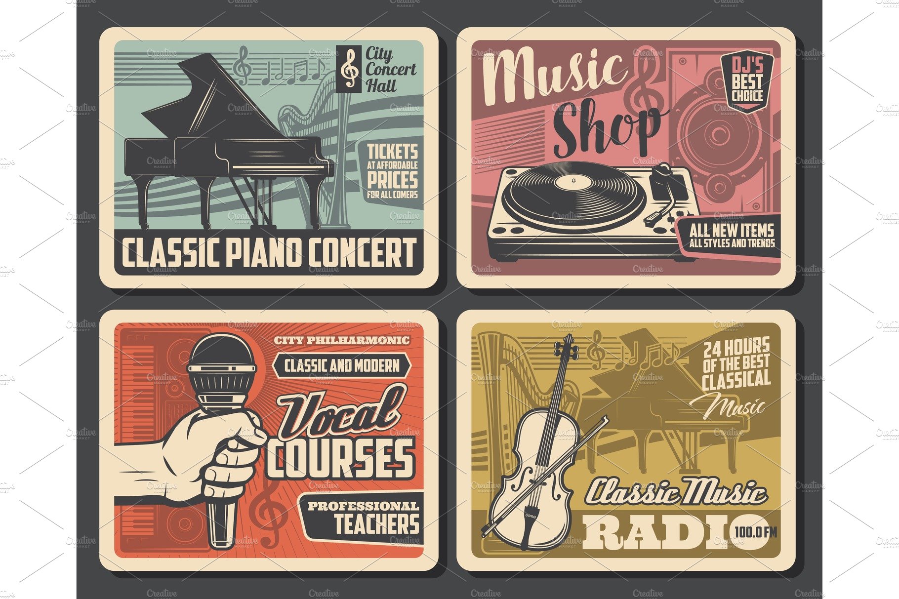 Music shop, vocal courses cover image.