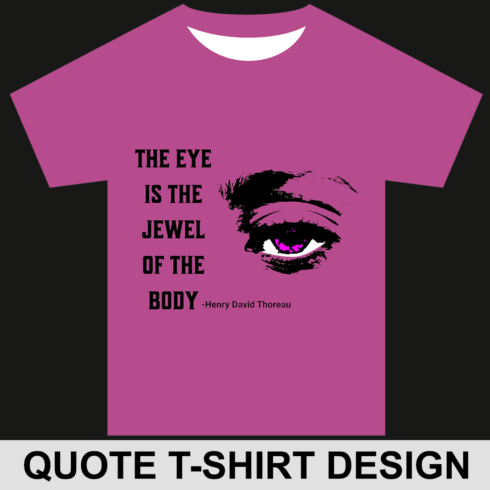 Quote T-shirt design cover image.