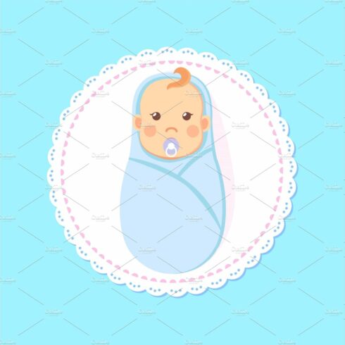 Baby Shower Greeting Card Swaddled cover image.