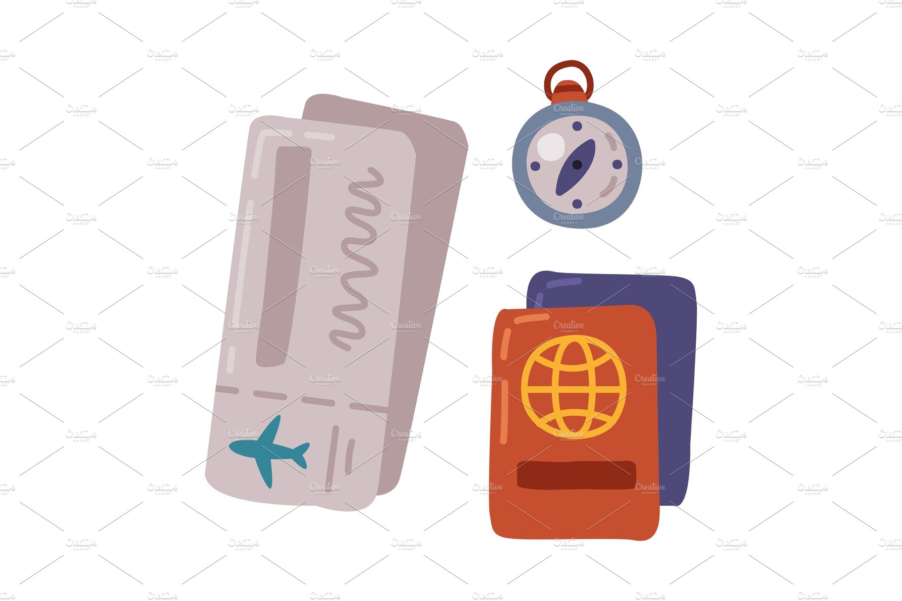 Travel or Vacation Objects Set cover image.
