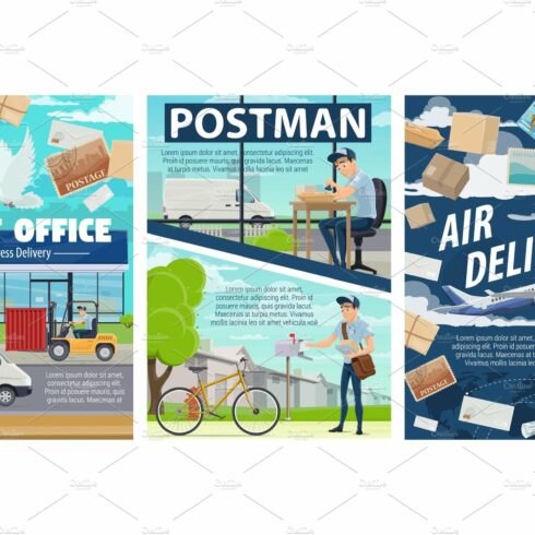 Postmen, post officeб parcels cover image.