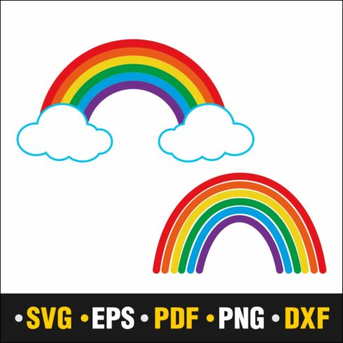 Rainbow Svg, Rainbow Frame Svg, Pride SVG, Vector Cut file Cricut, Silhouette, Pdf Png, Dxf, Decal, Sticker, Stencil, Vinyl cover image.