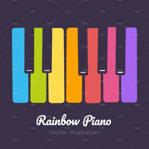 Rainbow Piano Keys cover image.