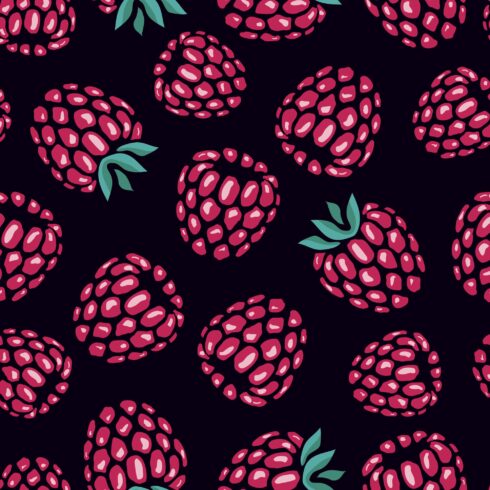 Raspberry vector pattern cover image.