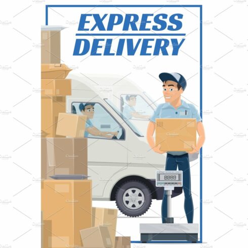 Mail post, express delivery courier cover image.