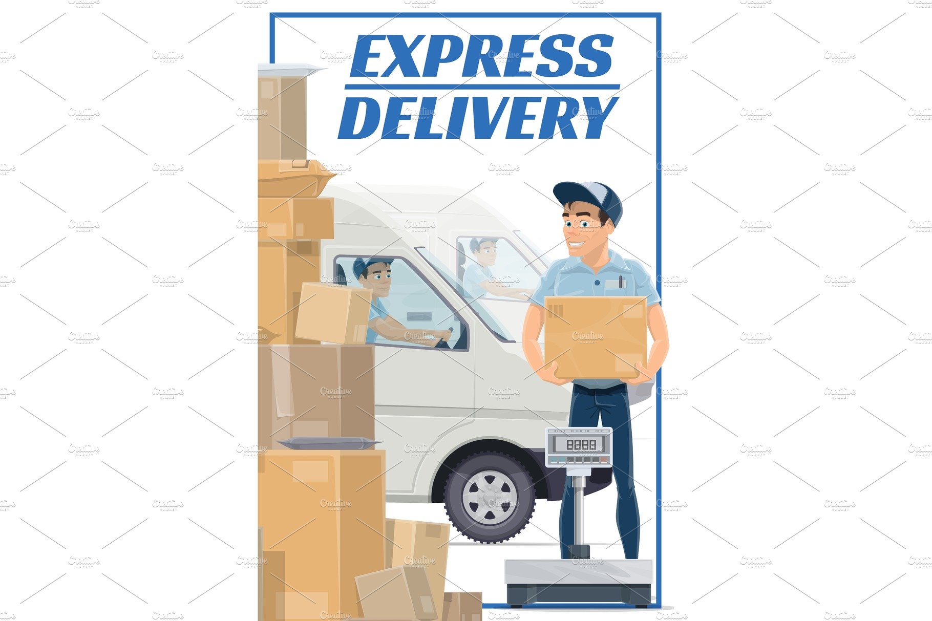 Mail post, express delivery courier cover image.