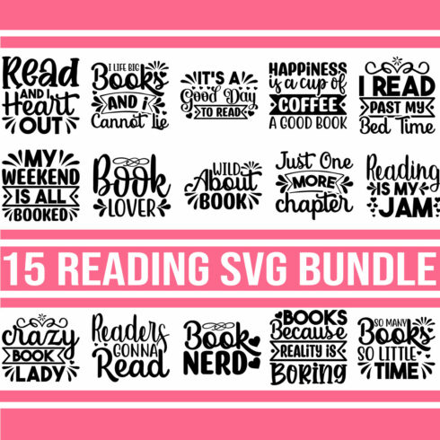 Reading SVG Bundle cover image.