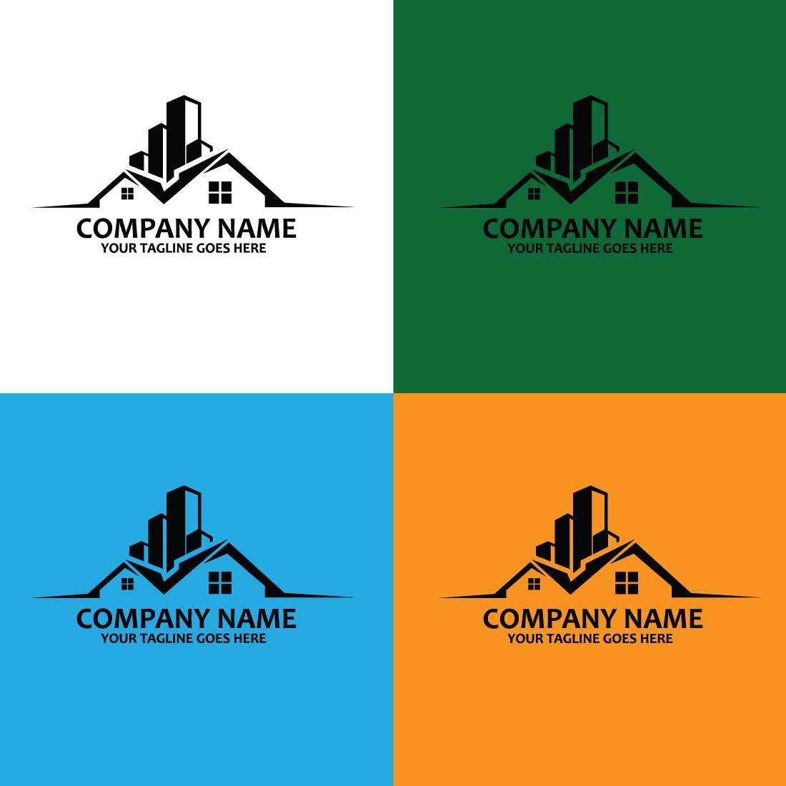 Real estate logo design preview image.