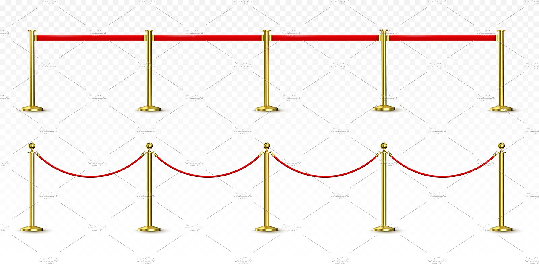 Barrier ropes and red carpet preview image.