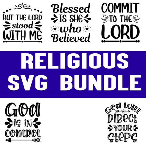 Religious svg Bundle cover image.