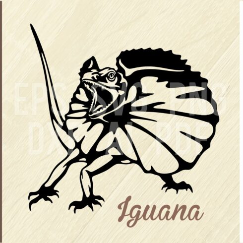 Iguana Reptiles Wild Animal Cut SVG cover image.