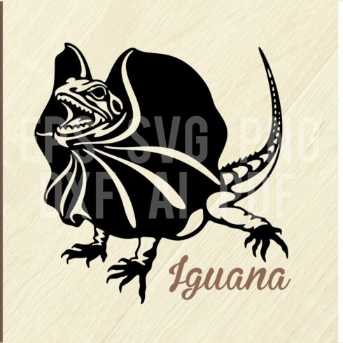 Iguana Reptiles Wild Animal Cut SVG cover image.