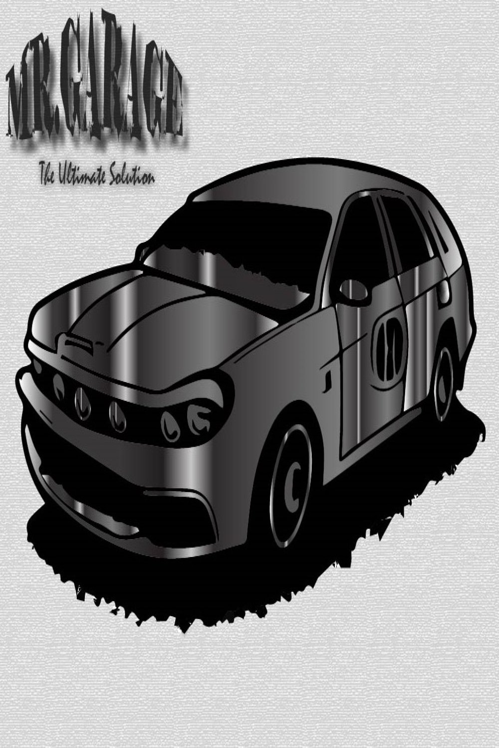 Black car logo design template (The Beast) pinterest preview image.