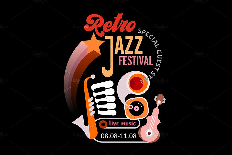 Retro Jazz Festival Poster cover image.