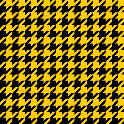 Yellow and black houndstooth pattern cover image.