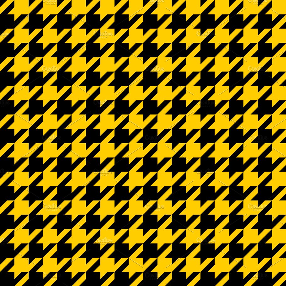 Yellow and black houndstooth pattern cover image.