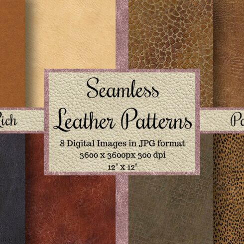 Seamless Leather Patterns Rich Pack cover image.