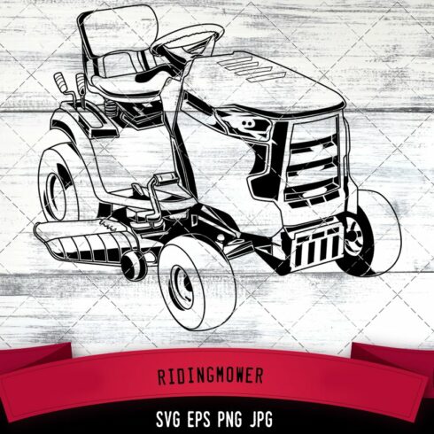 Riding Mower Detailed Vector Clipart cover image.