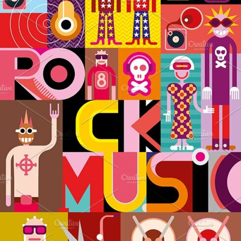 Five rock music posters cover image.
