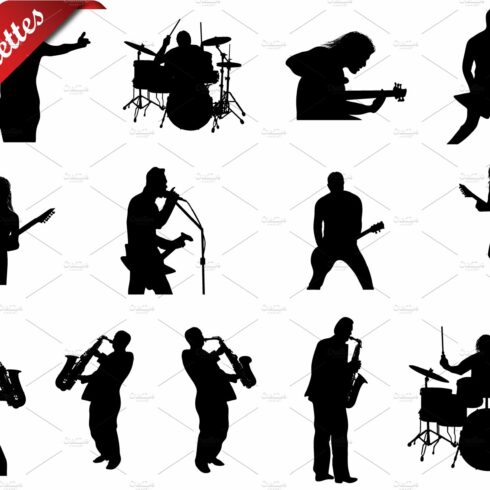 Rock And Jazz Musicians Silhouettes cover image.