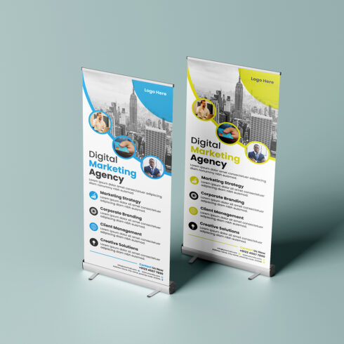 Roll up Banner Template Design cover image.