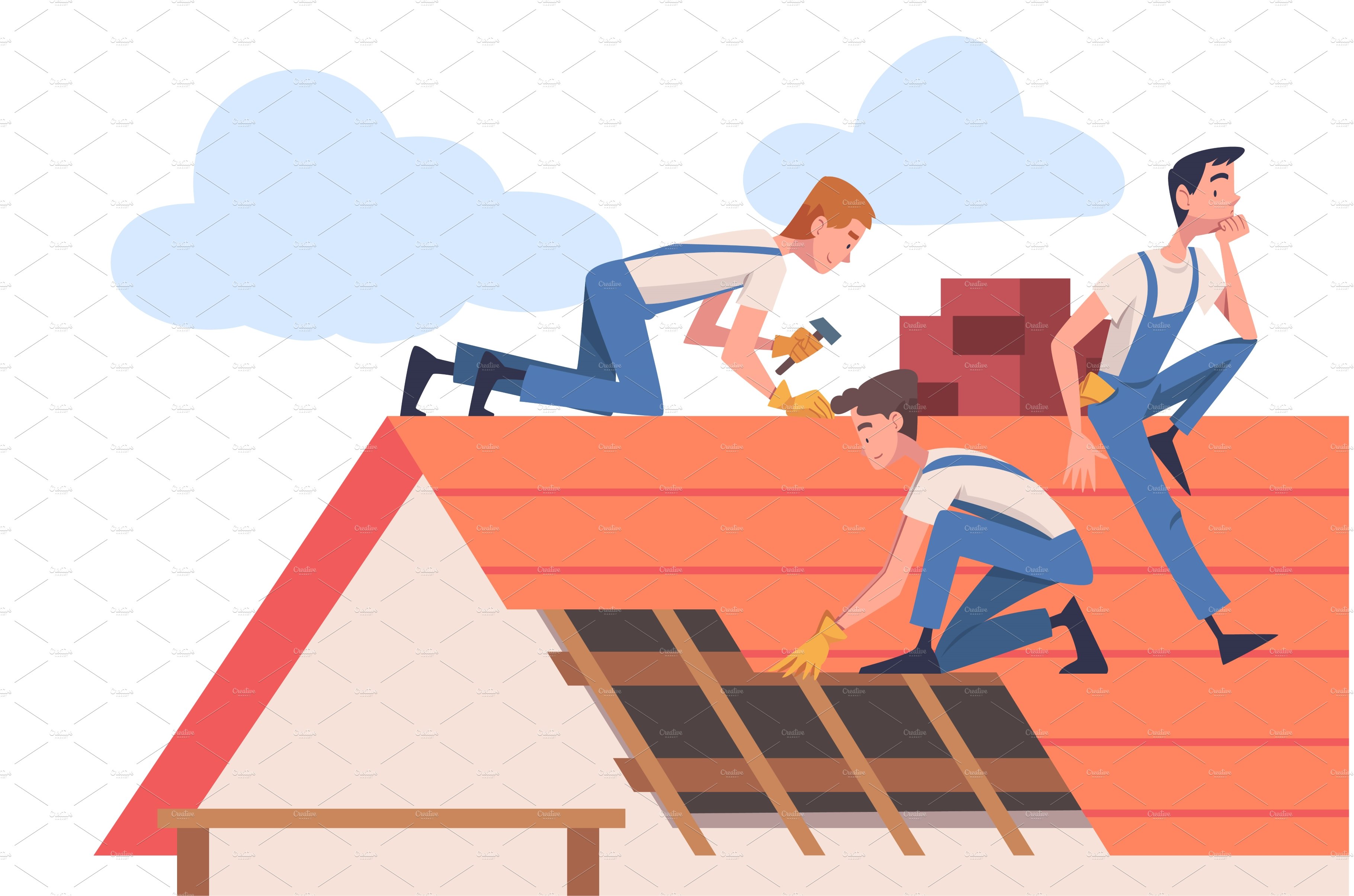 Roof Repair with People cover image.