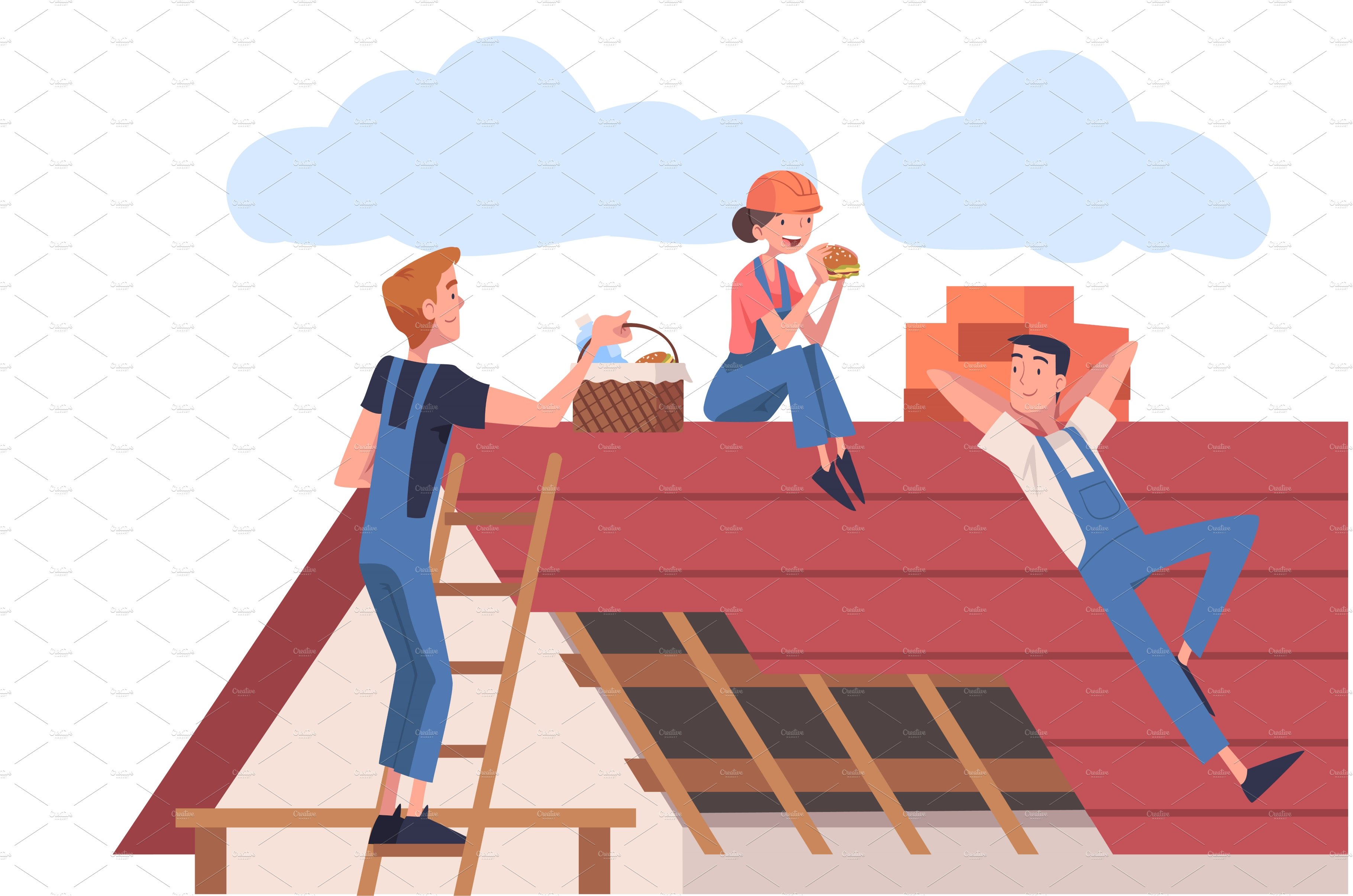Roof Repair with People cover image.