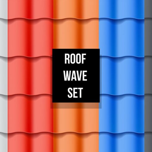 Set of Waves roof tiles pattern cover image.