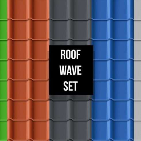 Tiled waves roof seamless pattern cover image.