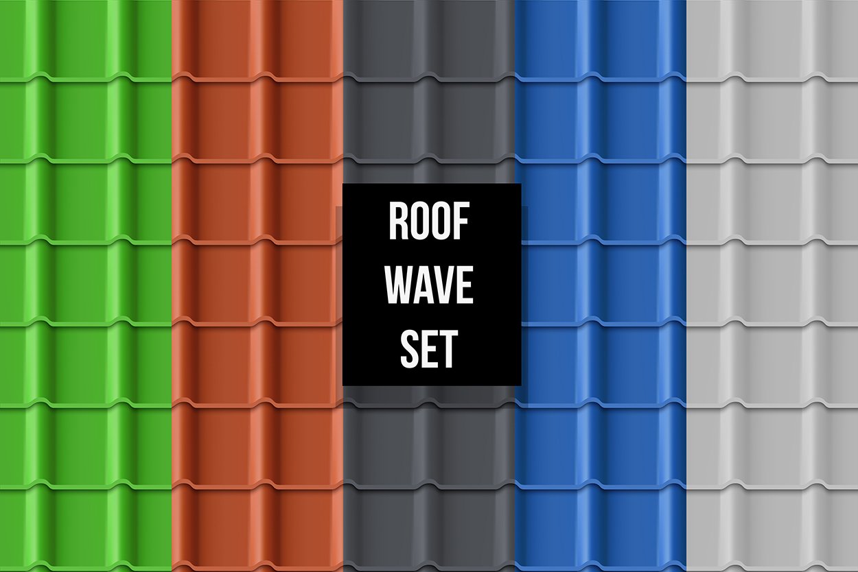 Tiled waves roof seamless pattern cover image.