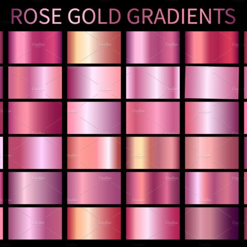 Rose Gold Gradients GRD. AI. Vector cover image.