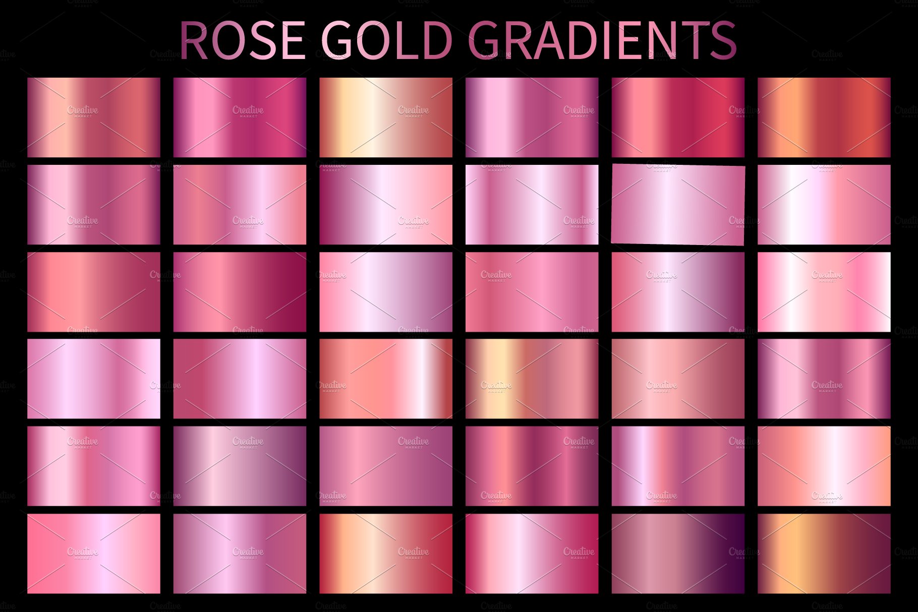 Rose Gold Gradients GRD. AI. Vector cover image.