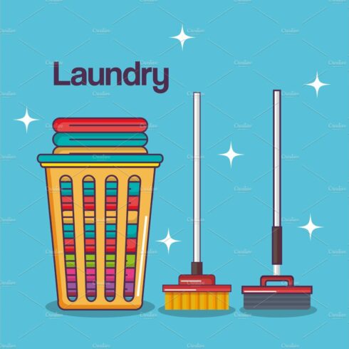 laundry service clean basket cotton cover image.