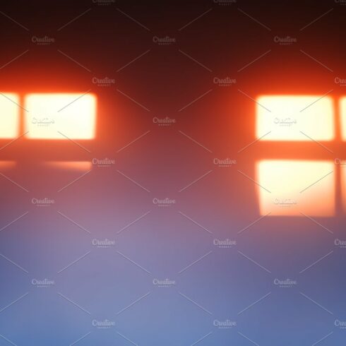 Two sunset windows silhouettes bokeh background cover image.