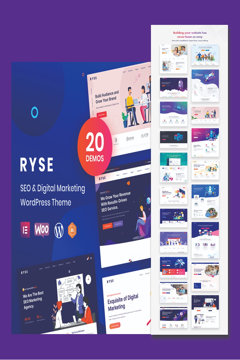 Ryse - SEO & Digital Marketing Theme pinterest preview image.